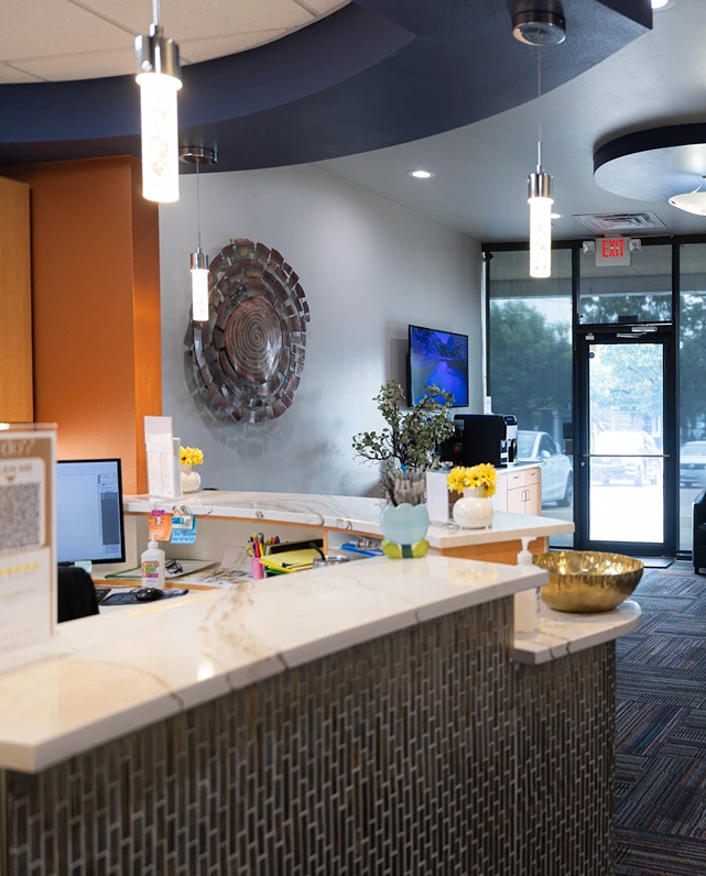 Reception area at Walnut Central Orthodontics